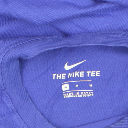 Nike Men's Blue Beach Graphic Print T-Shirt Size M
