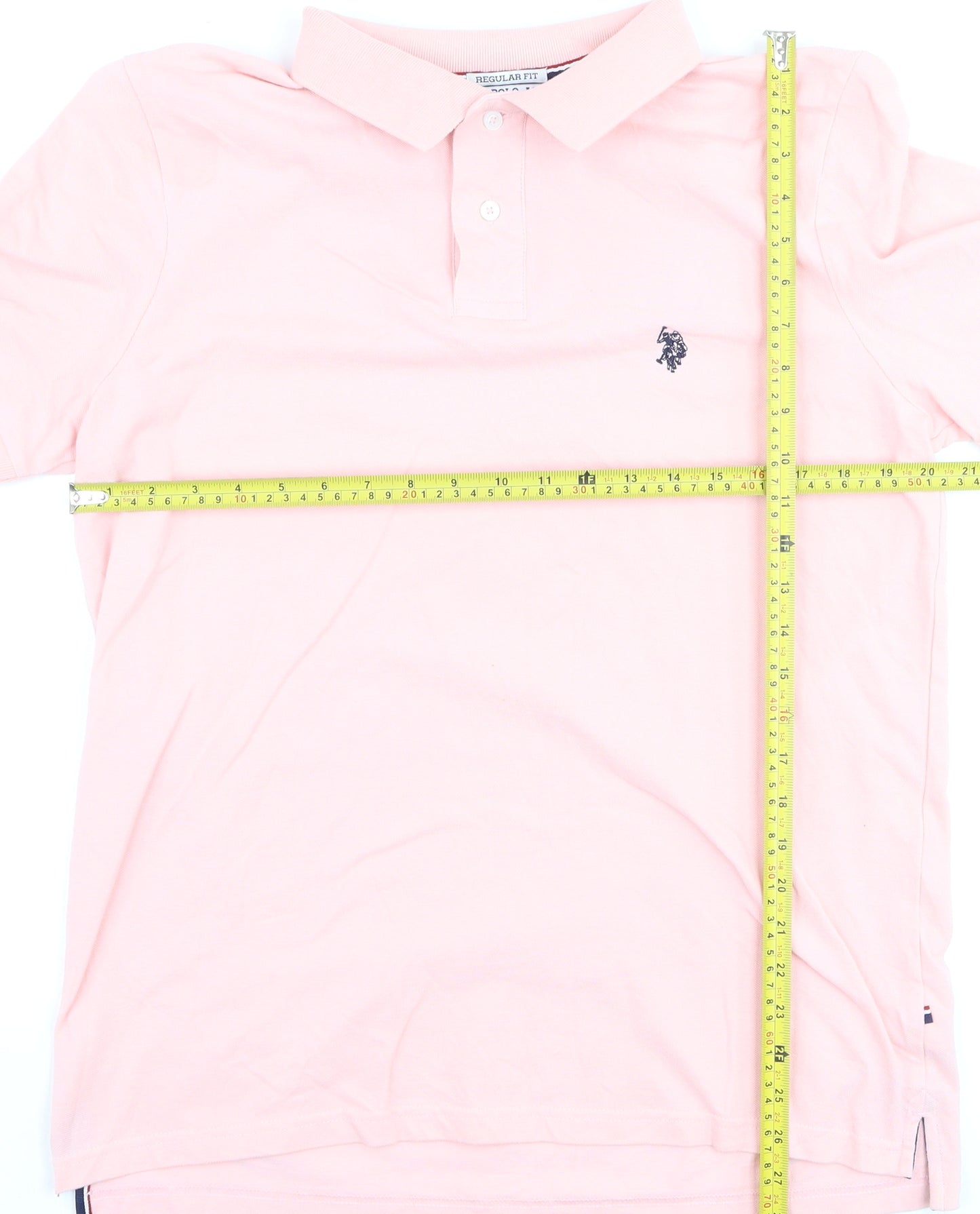 U.S. Polo Assn. Men's Pink Regular Fit Cotton Polo Shirt L