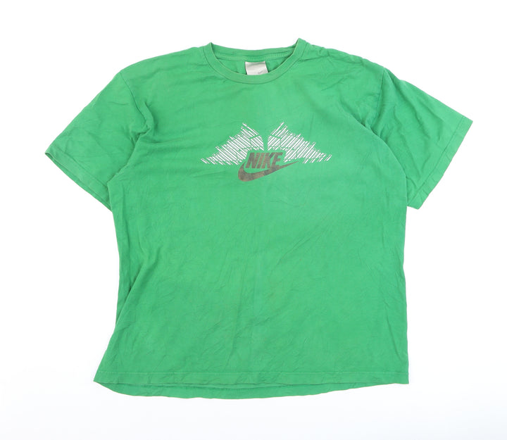 Nike Men's Green XL Graphic Sports Logo Cotton T-Shirt