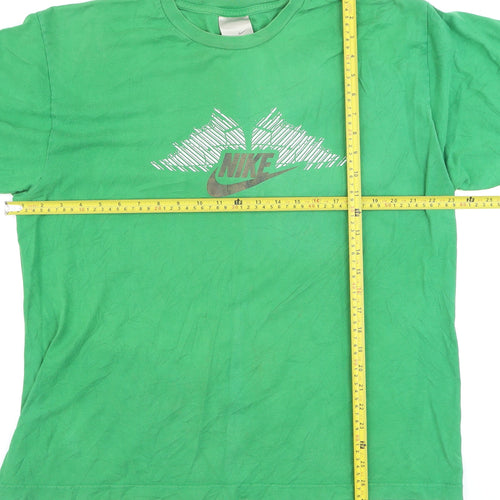Nike Men's Green XL Graphic Sports Logo Cotton T-Shirt
