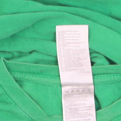 Nike Men's Green XL Graphic Sports Logo Cotton T-Shirt