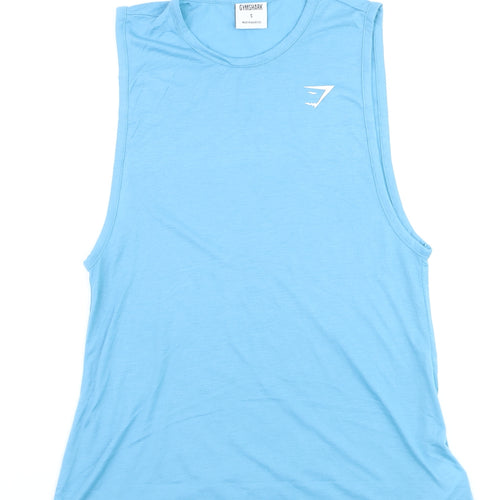 Gymshark Men Blue Sleeveless Tank Top S Athletic Fit