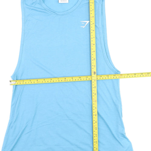 Gymshark Men Blue Sleeveless Tank Top S Athletic Fit