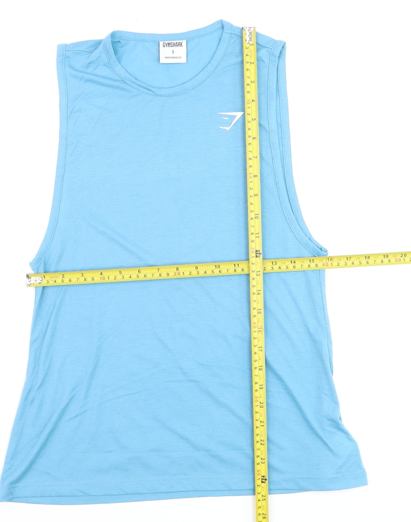 Gymshark Men Blue Sleeveless Tank Top S Athletic Fit
