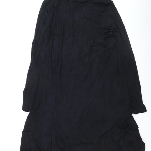 Marks and Spencer Women Black Size 18 High Neck Long Sleeve Tunic Jumper
