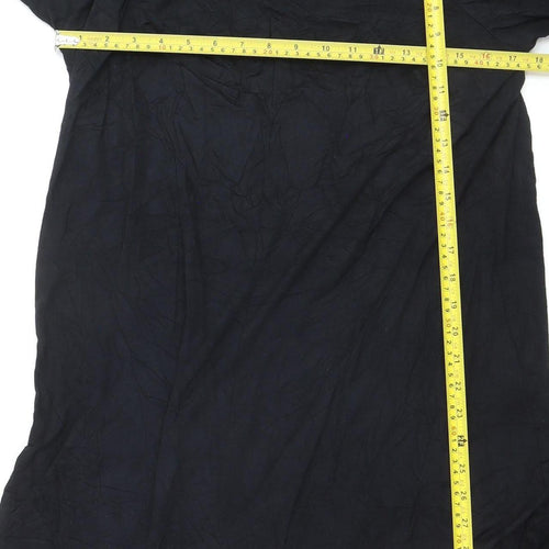 Marks and Spencer Women Black Size 18 High Neck Long Sleeve Tunic Jumper