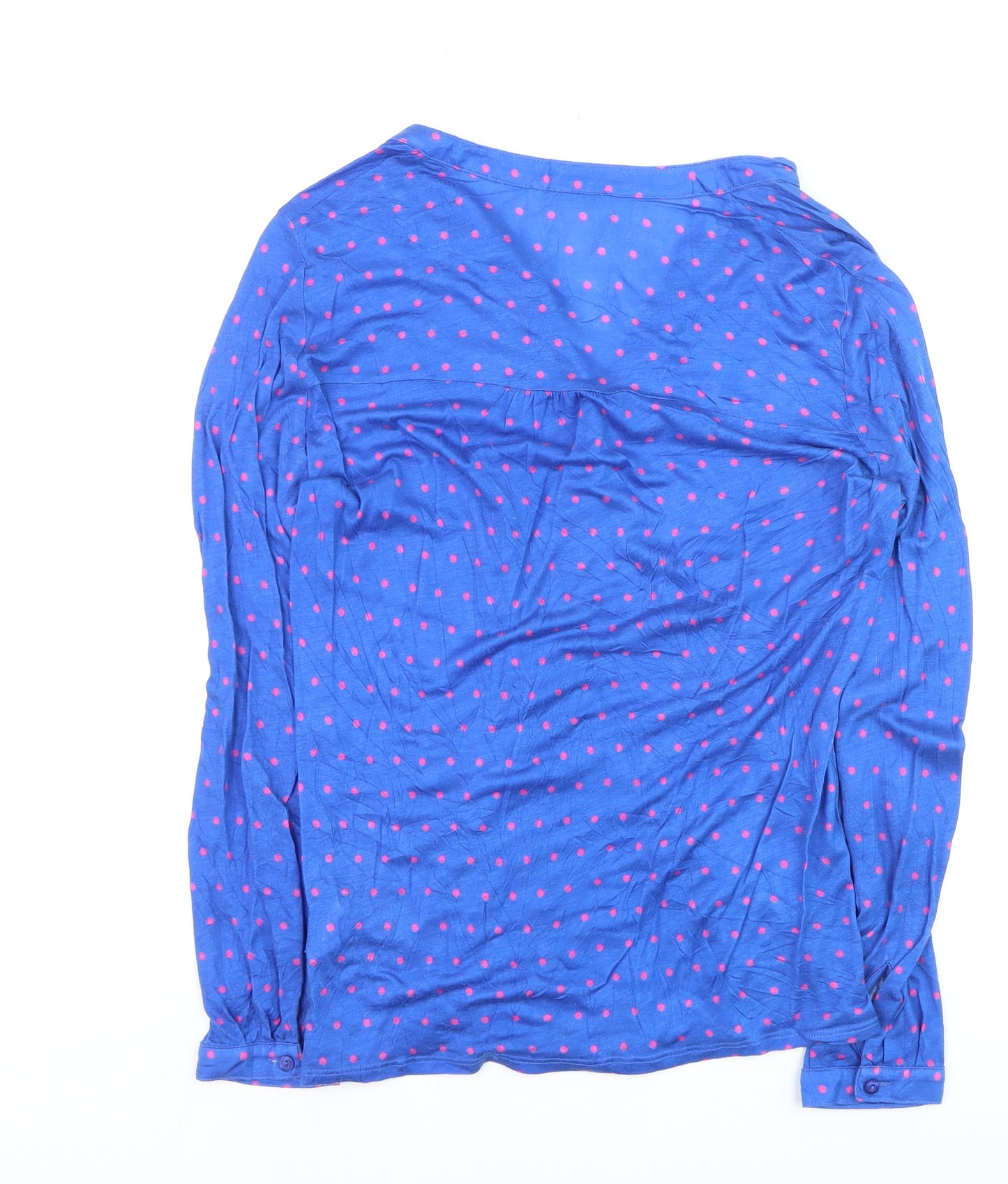 Kettlewell Women Blue Polka Dot V-Neck Cardigan Size M