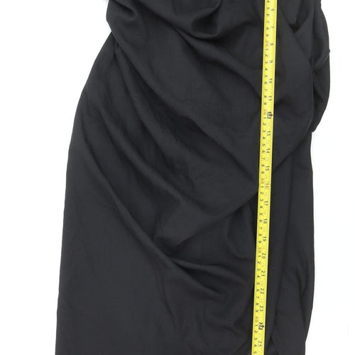 PrettyLittleThing Women’s Black Wrap Midi Skirt Size 8