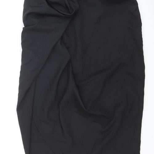 PrettyLittleThing Women’s Black Wrap Midi Skirt Size 8