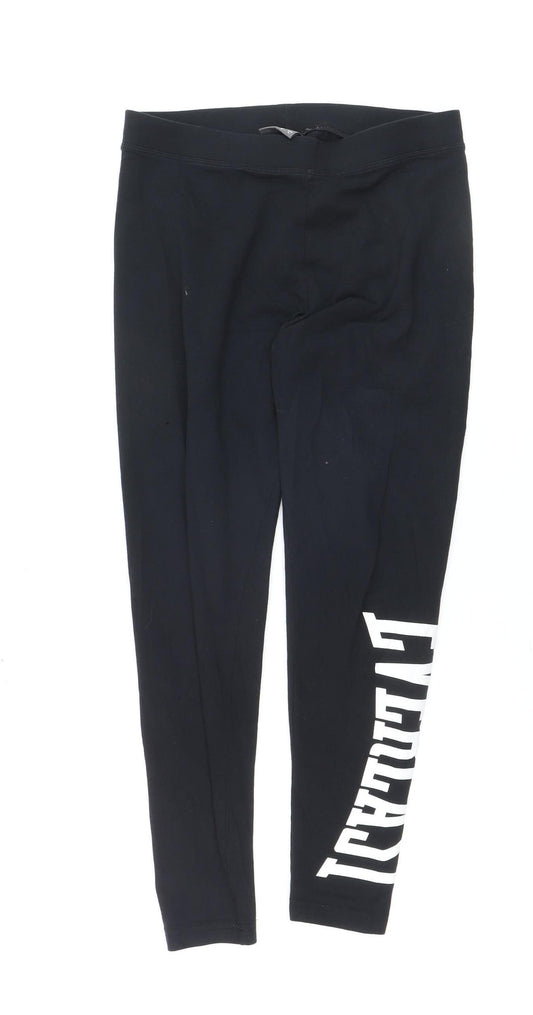 Everlast Women's Black Logo Sports Leggings Size 12