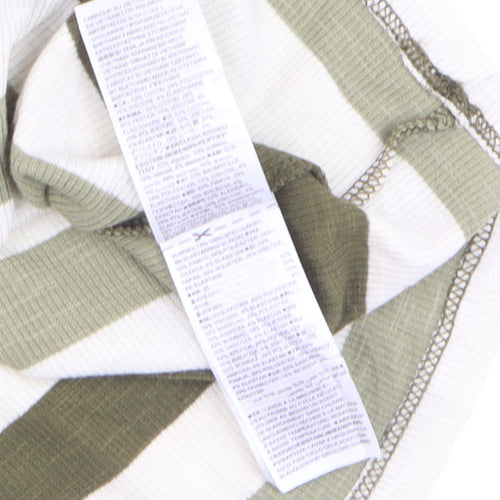 Gap Women’s Green Striped Cotton Tank Top L