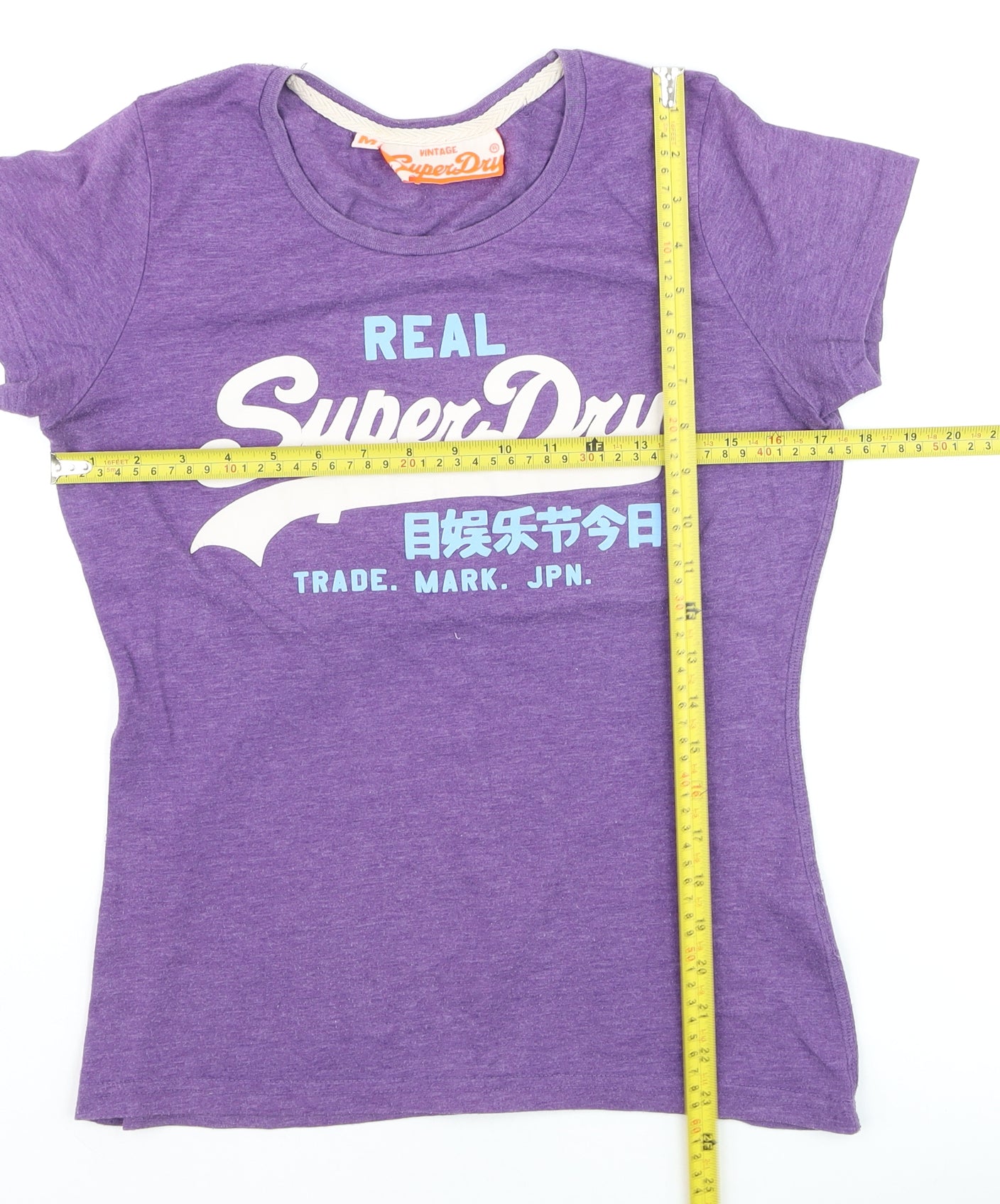 Superdry Women's Purple Short Sleeve Crew Neck T-Shirt Size M