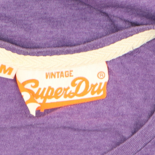 Superdry Women's Purple Short Sleeve Crew Neck T-Shirt Size M