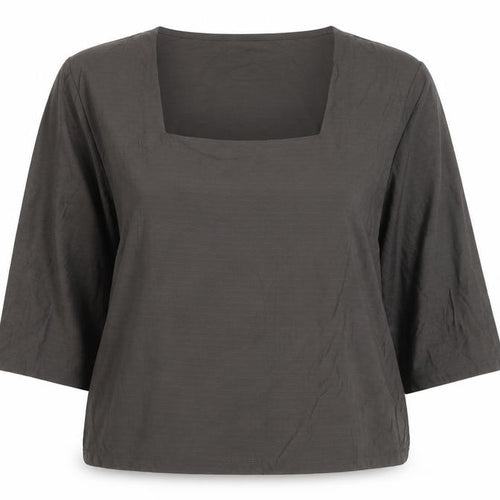 ALEX & Co. Women Brown Square Neck 3/4 Sleeve Blouse Size 16