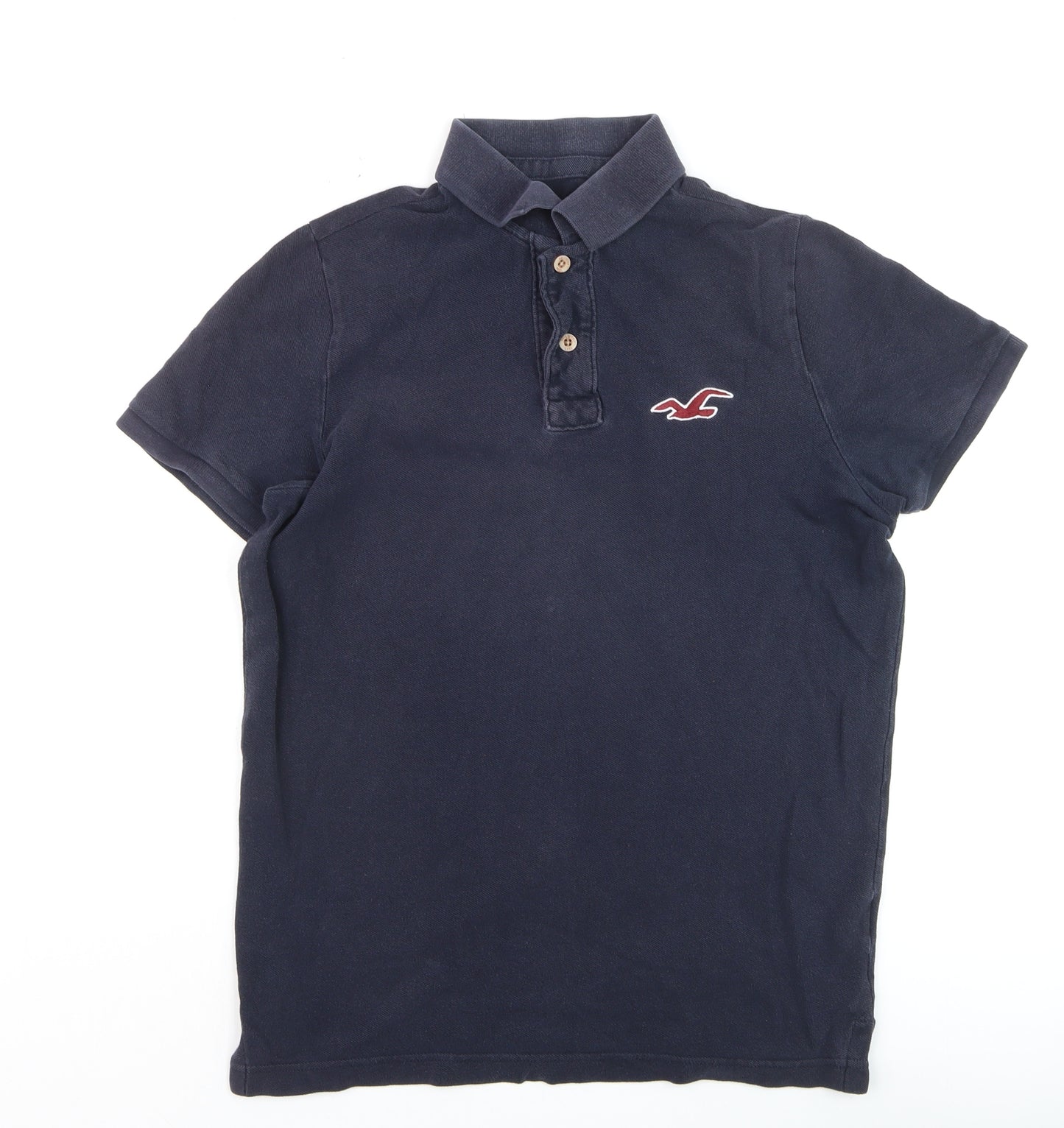 Hollister Men’s Blue Slim Fit Cotton Polo Shirt Medium