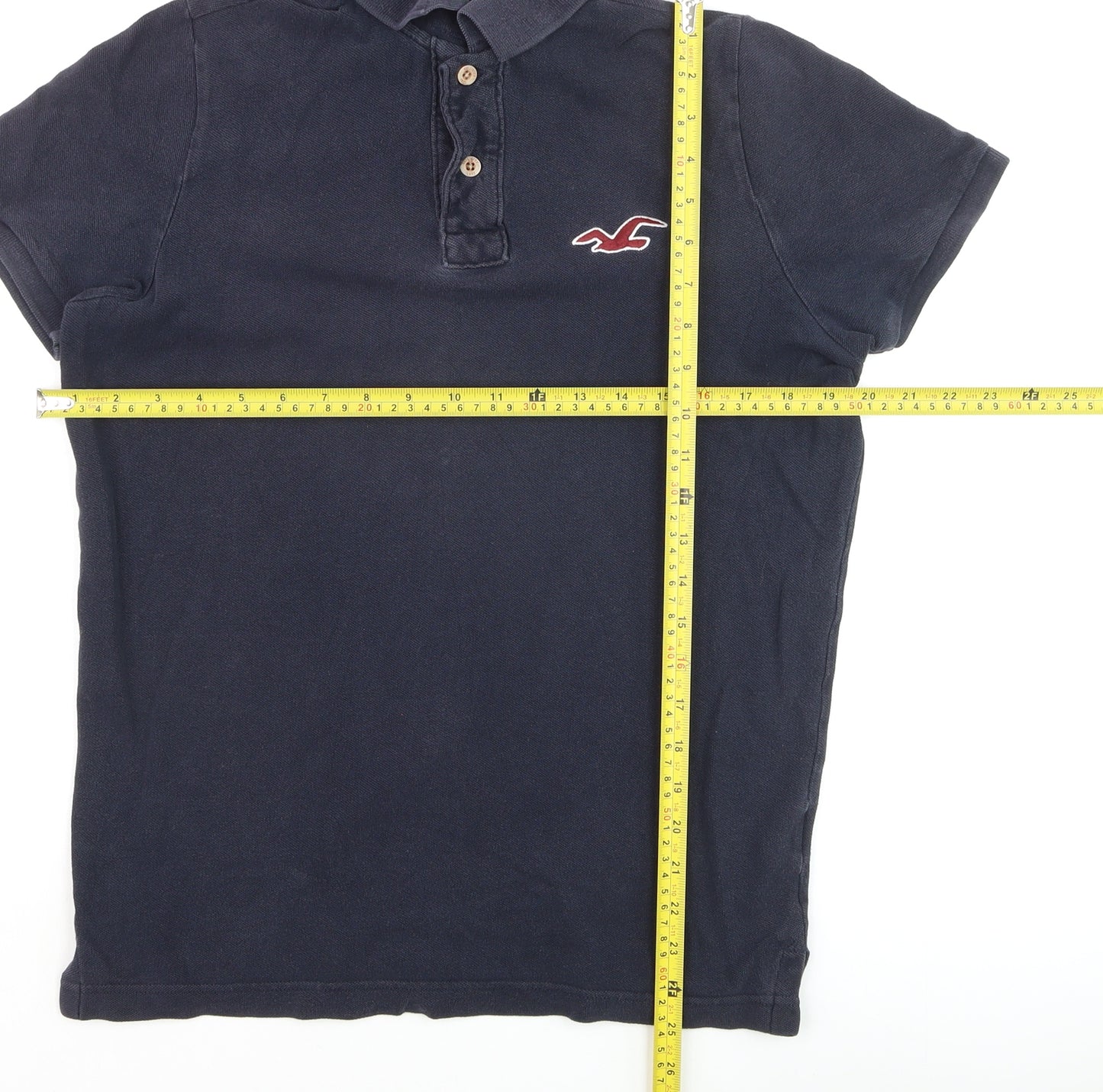 Hollister Men’s Blue Slim Fit Cotton Polo Shirt Medium