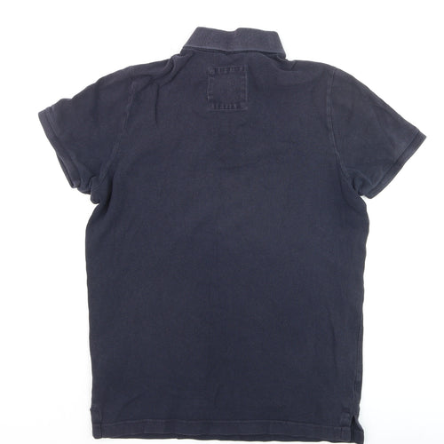 Hollister Men’s Blue Slim Fit Cotton Polo Shirt Medium