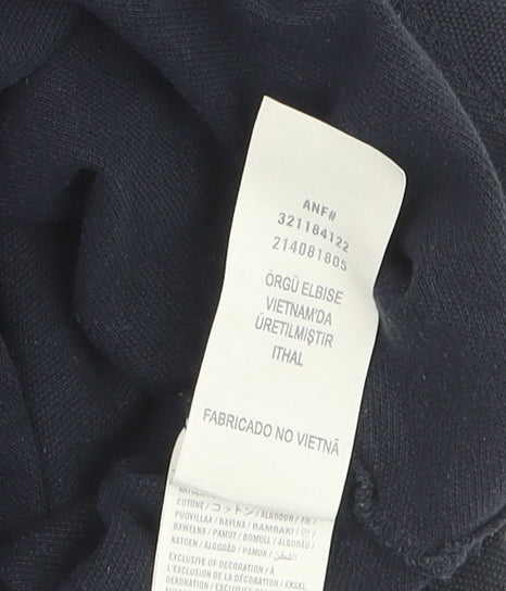 Hollister Men’s Blue Slim Fit Cotton Polo Shirt Medium