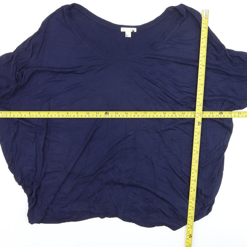 Gap Women’s Blue Relaxed Fit Long Sleeve Viscose T-Shirt Size L