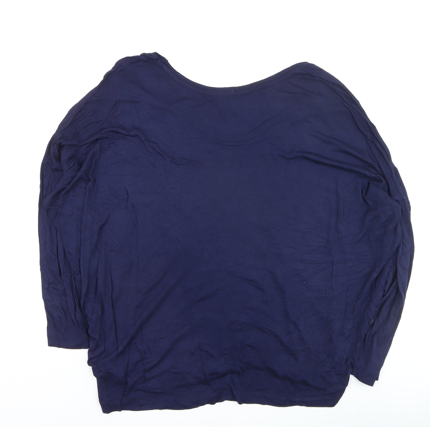 Gap Women’s Blue Relaxed Fit Long Sleeve Viscose T-Shirt Size L