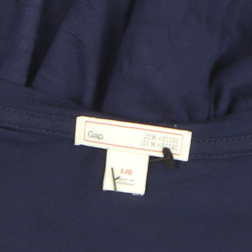 Gap Women’s Blue Relaxed Fit Long Sleeve Viscose T-Shirt Size L