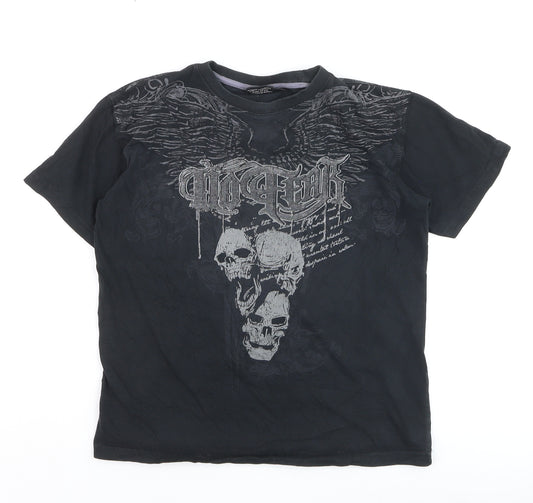 No Fear Boys Black 7-8 Years Skull Graphic Short Sleeve T-Shirt