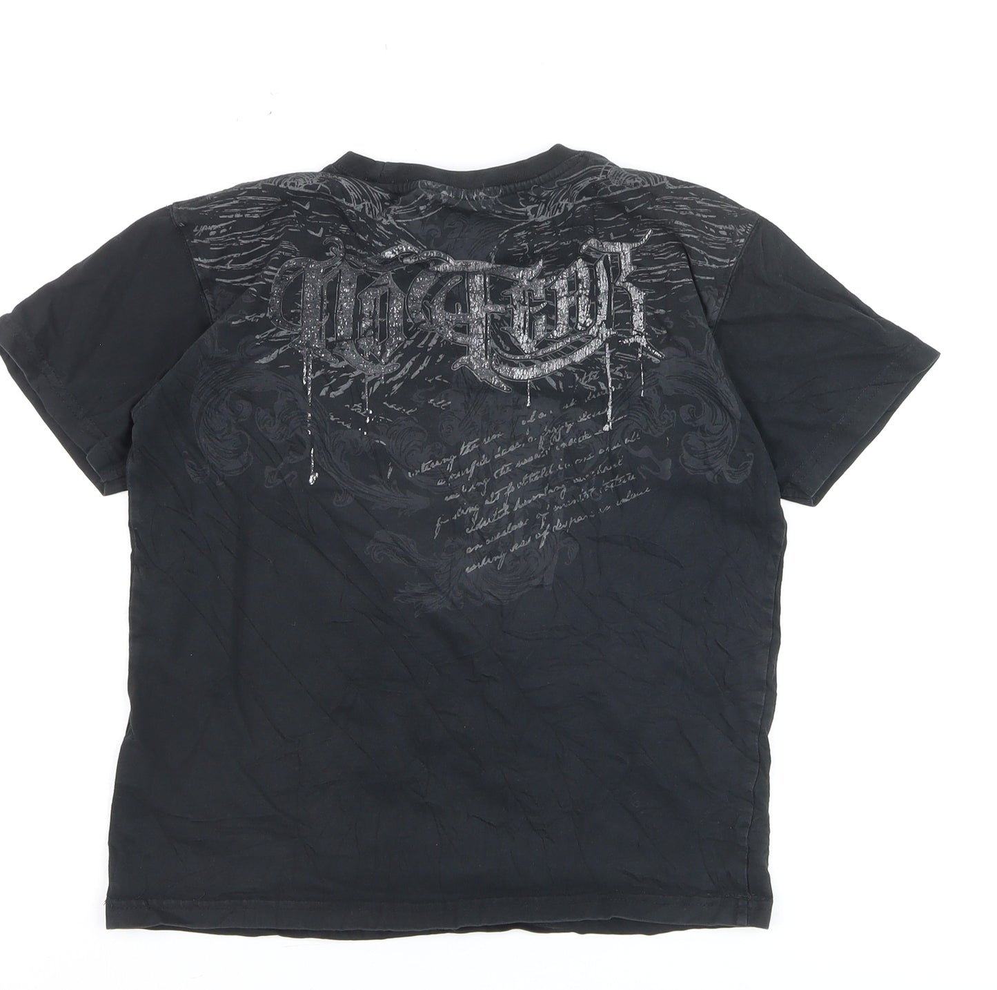 No Fear Boys Black 7-8 Years Skull Graphic Short Sleeve T-Shirt