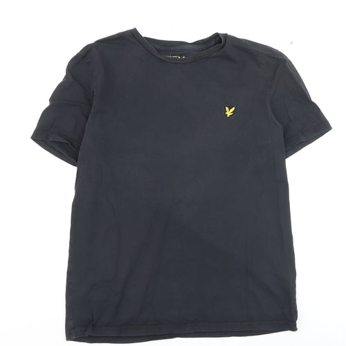 Lyle & Scott Mens Black Cotton Polo Shirt L Short Sleeve Classic Fit