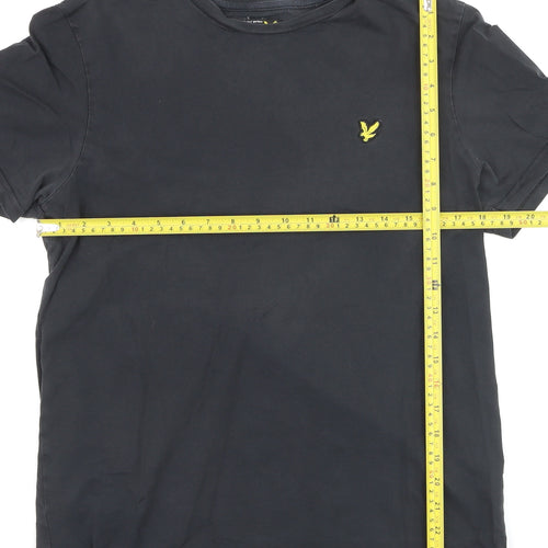 Lyle & Scott Mens Black Cotton Polo Shirt L Short Sleeve Classic Fit