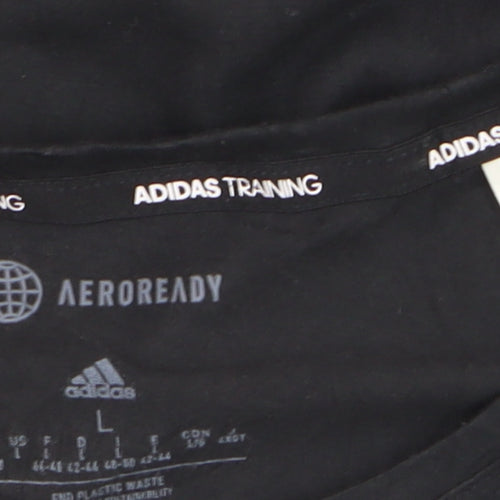 Adidas Womens Black Aeroready Training T-Shirt Size L