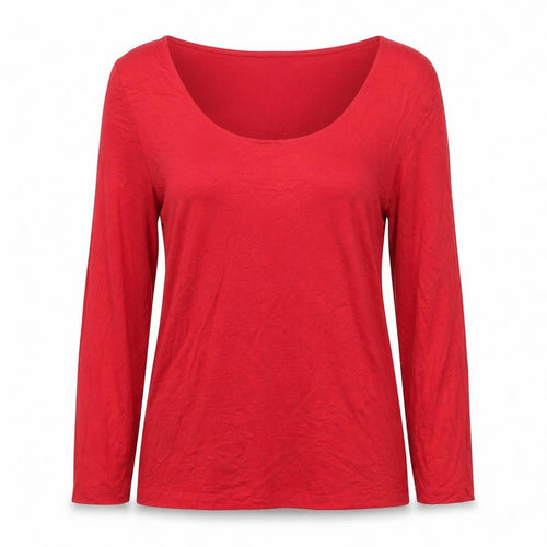 Hobbs Women’s Red 3/4 Sleeve Scoop Neck Stretch Top S