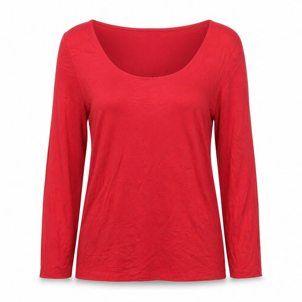 Hobbs Women’s Red 3/4 Sleeve Scoop Neck Stretch Top S