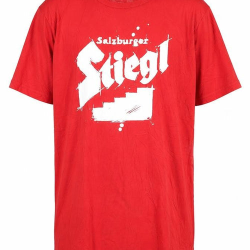 Stiegl Fashion Boys Red Logo Graphic Short Sleeve Cotton T-Shirt Size L