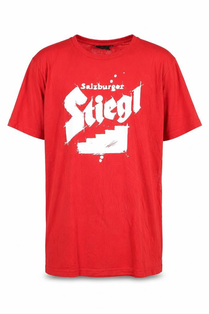 Stiegl Fashion Boys Red Logo Graphic Short Sleeve Cotton T-Shirt Size L