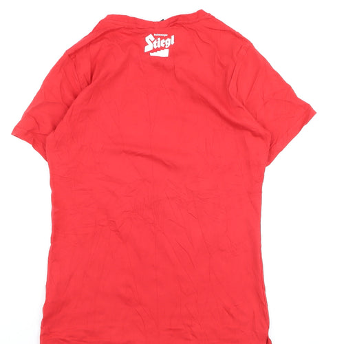 Stiegl Fashion Boys Red Logo Graphic Short Sleeve Cotton T-Shirt Size L