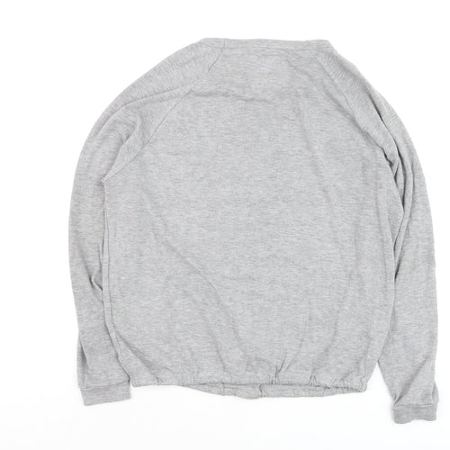 Superdry Women's Grey Pullover Sweatshirt Small Tokyo Heritage Logo