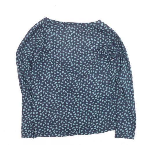 Mudd & Water Women's Blue Cotton Long Sleeve Patterned Blouse Size 10