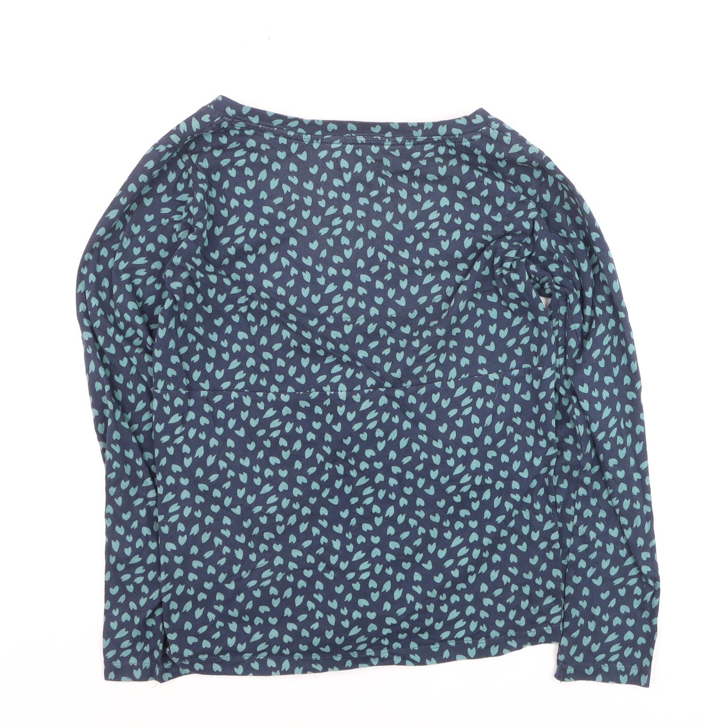 Mudd & Water Women's Blue Cotton Long Sleeve Patterned Blouse Size 10