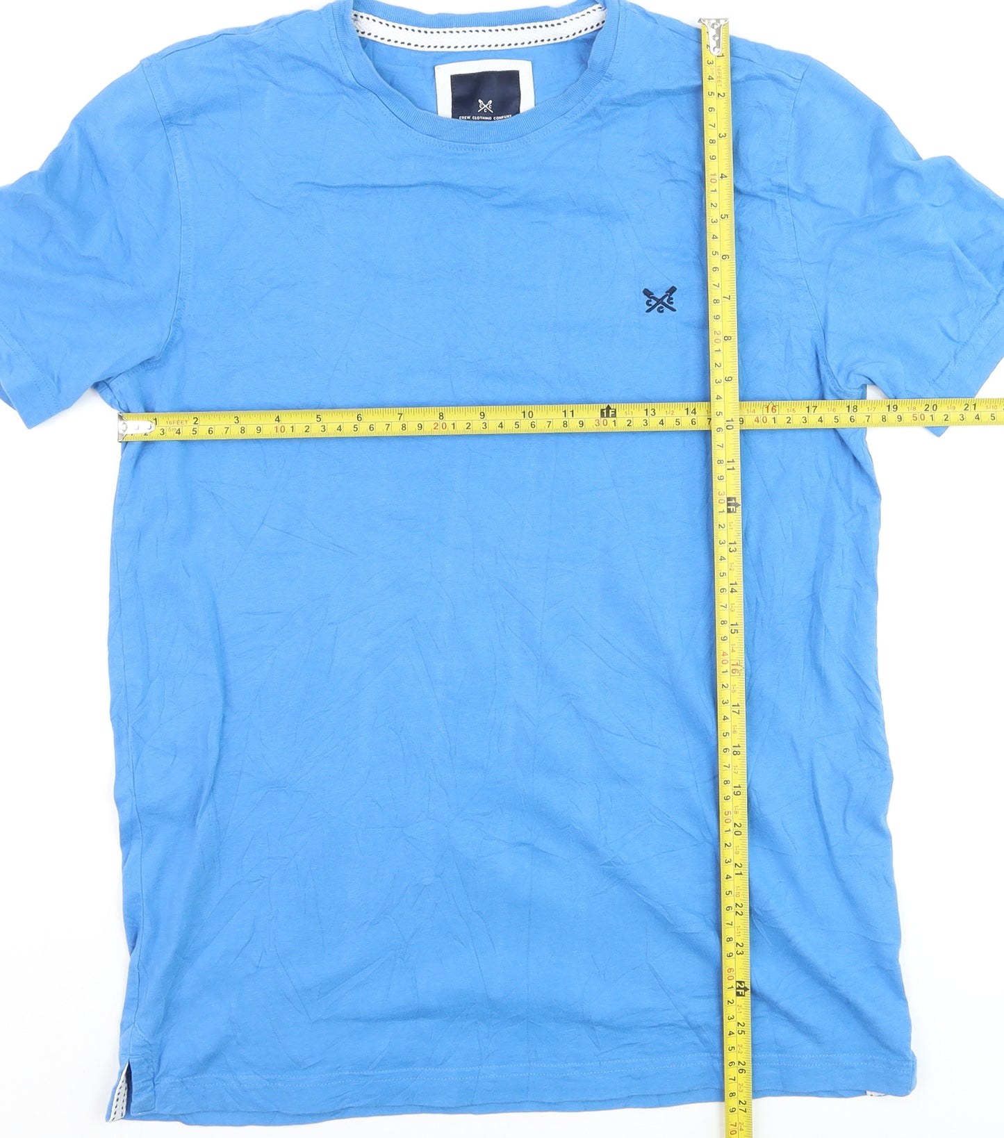 Crew Clothing Company Men's Blue M Crew Neck Cotton T-Shirt