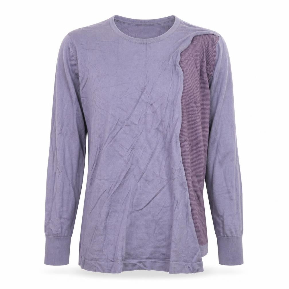 John Smedley Women's Purple Cotton Silk Crew Neck Jumper Size M