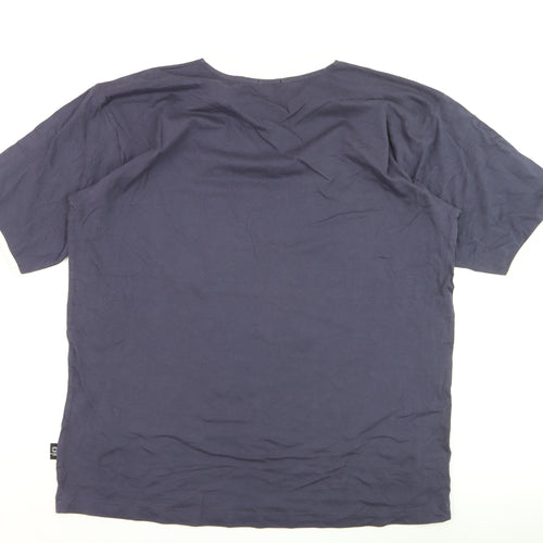 Originals Mens Blue Crew Neck Short Sleeve Striped T-Shirt L