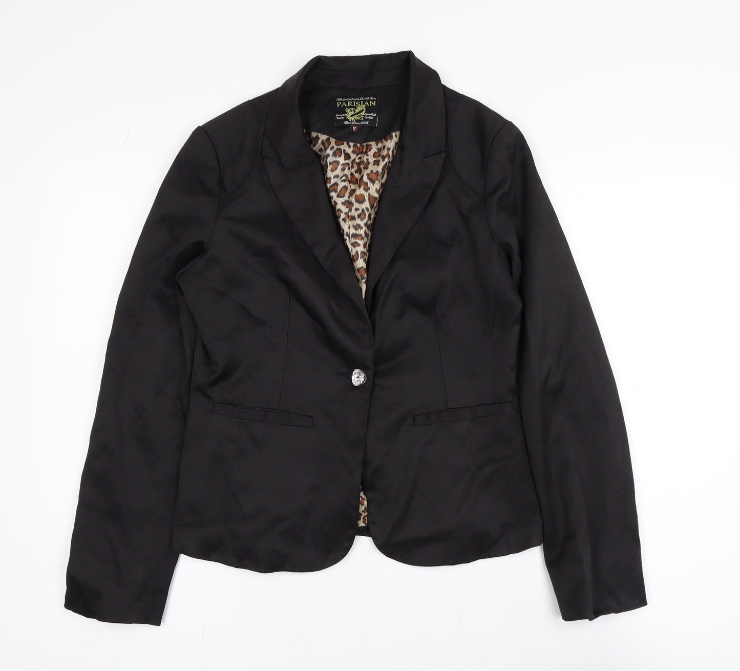 Parisian Women Black Size 10 Single-Breasted Blazer Jacket