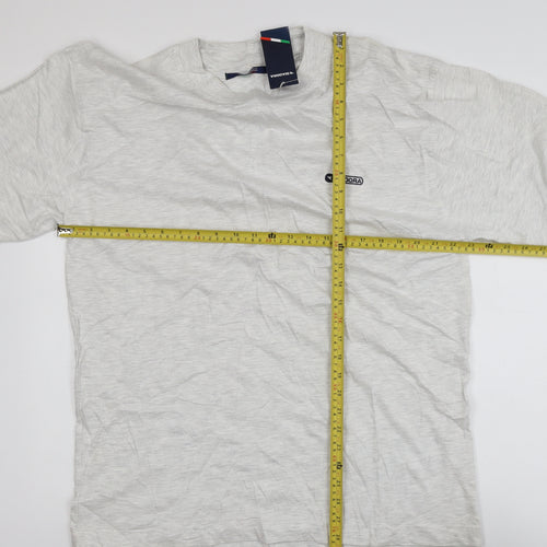 Diadora Men’s Grey Crew Neck Short Sleeve Cotton T-Shirt Size L
