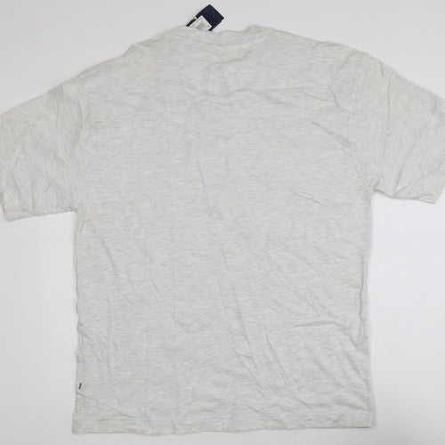 Diadora Men’s Grey Crew Neck Short Sleeve Cotton T-Shirt Size L