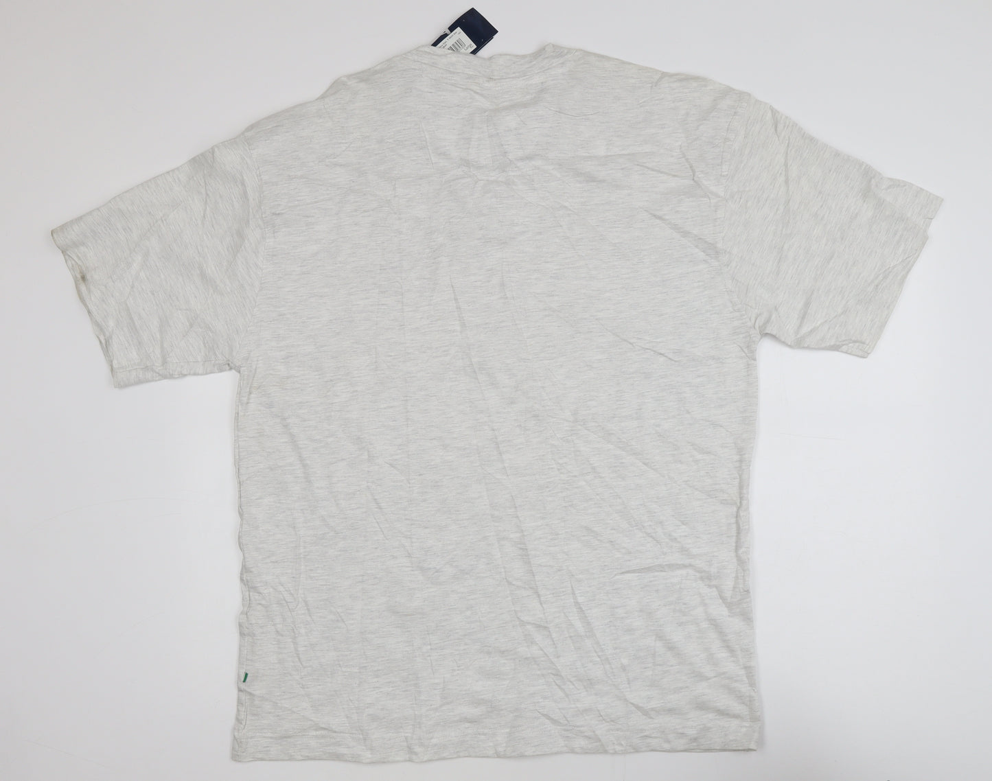 Diadora Men’s Grey Crew Neck Short Sleeve Cotton T-Shirt Size L