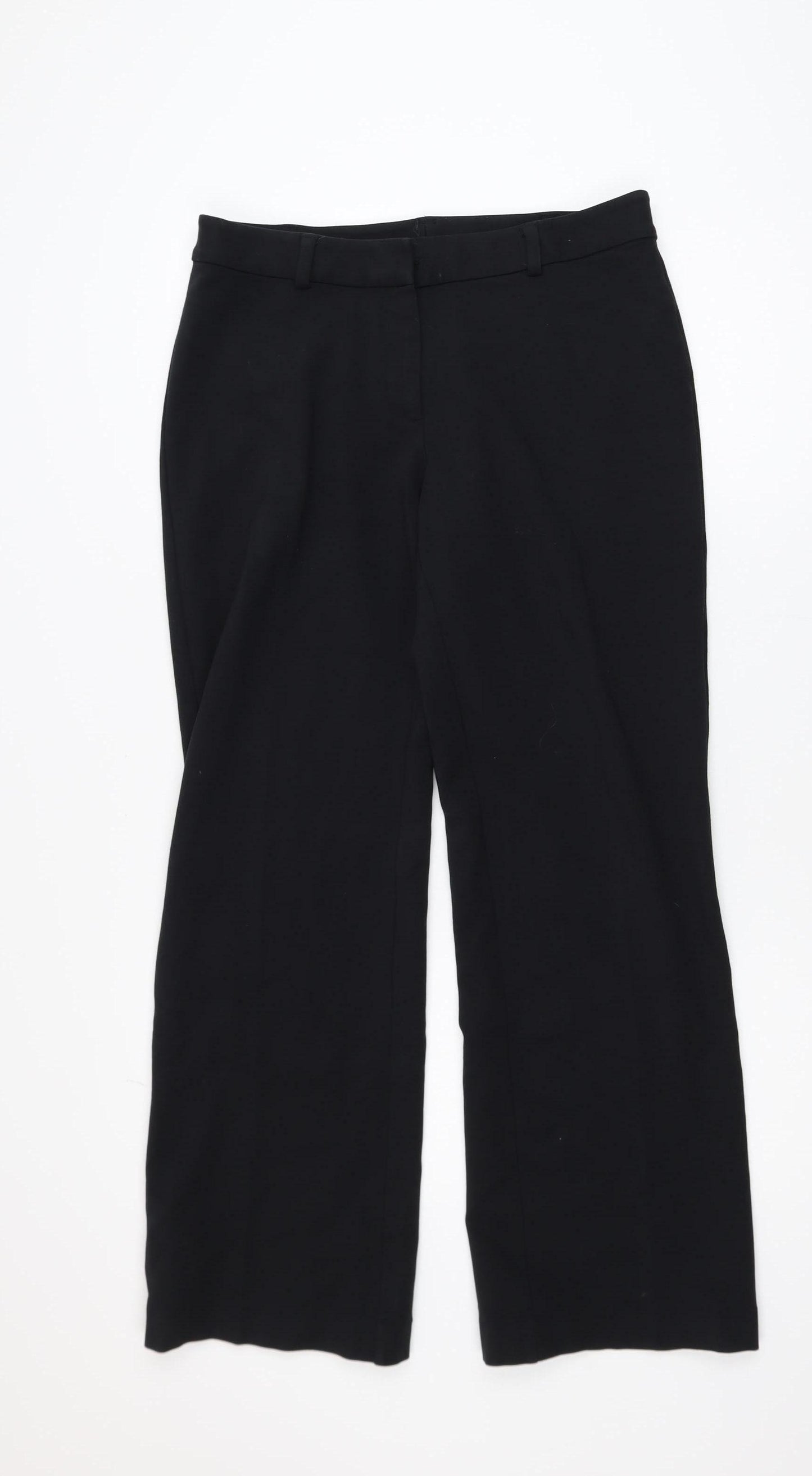 Lands' End Women's Black Petite Size 12 Straight Leg Trousers