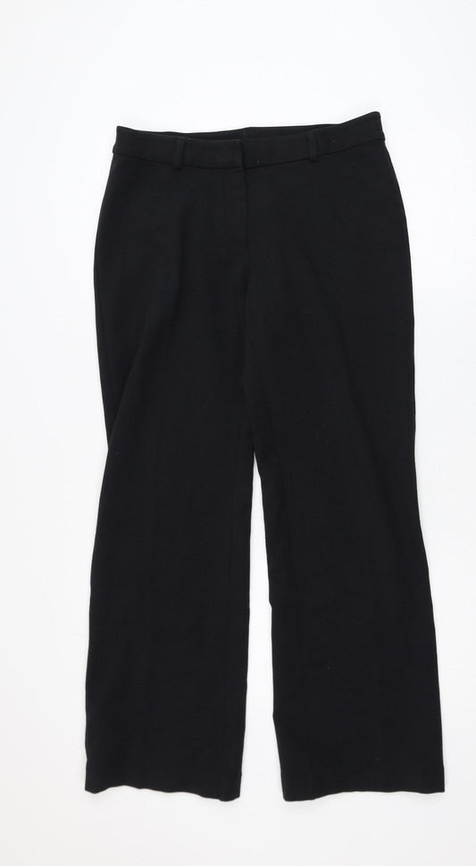 Lands' End Women's Black Petite Size 12 Straight Leg Trousers