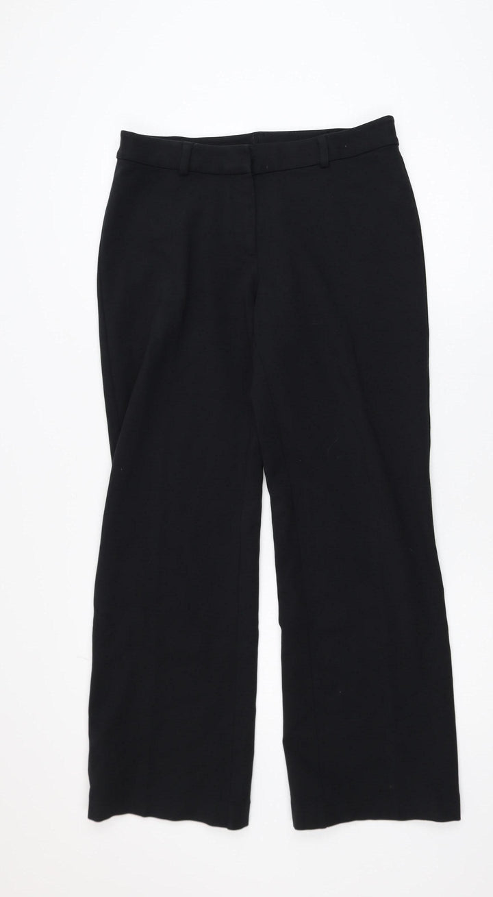 Lands' End Women's Black Petite Size 12 Straight Leg Trousers