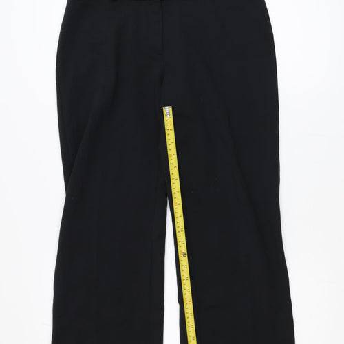 Lands' End Women's Black Petite Size 12 Straight Leg Trousers