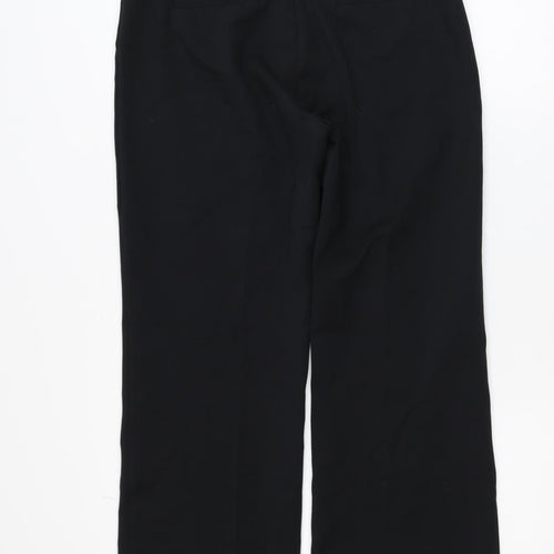 Lands' End Women's Black Petite Size 12 Straight Leg Trousers
